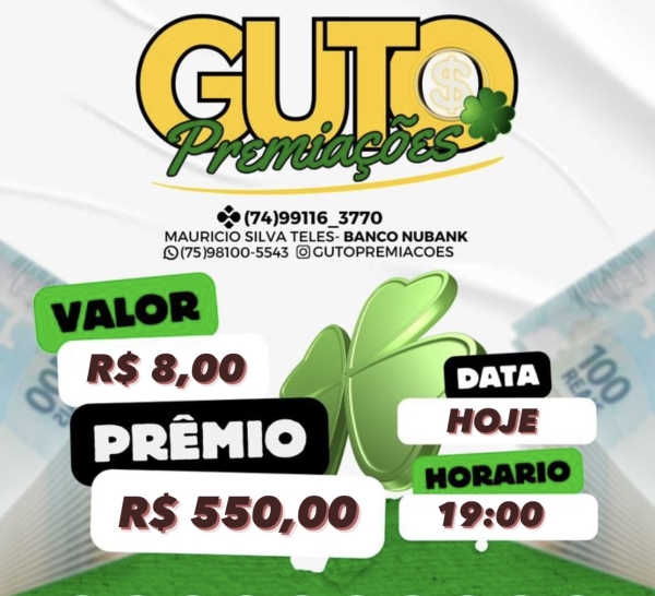 R$ 8,00 PARA 550,00 